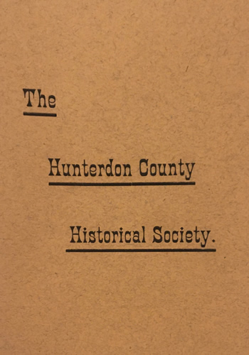 History of the Hunterdon County Historical Society