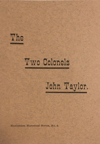 Two Colonels John Taylor: An Historical Sketch, The