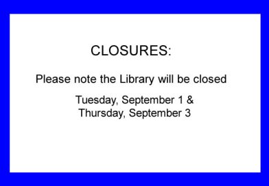 We will be closed Tuesday, September 1 & Thursday, September 3